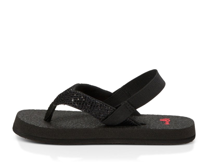 Sanuk Yoga Glitter Kids' Sandals Black | Canada 300NWY